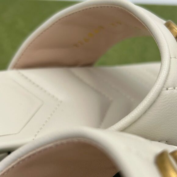 Women's Gucci GG Marmont quilted leather sandals size 39.5 made in Italy - Picture 7 of 10